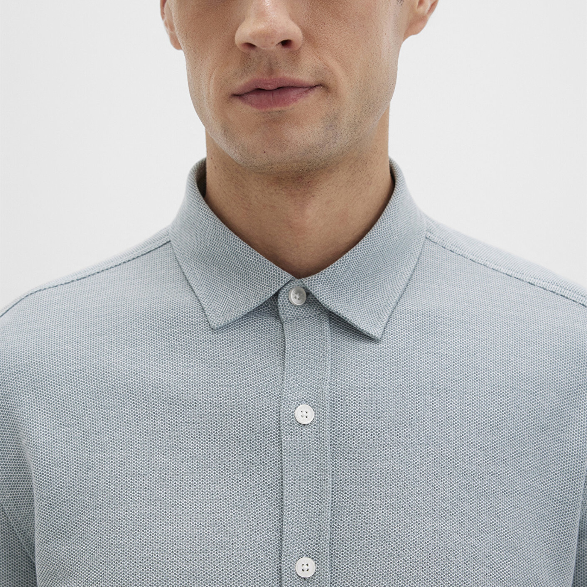 Mavi Gri Gömlek Slim Fit / Dar Kesim 0211513-70131