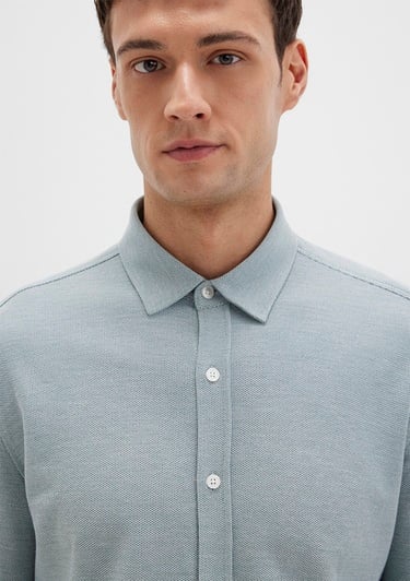  Mavi Gri Gömlek Slim Fit / Dar Kesim 0211513-70131