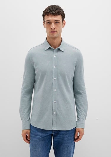  Mavi Gri Gömlek Slim Fit / Dar Kesim 0211513-70131