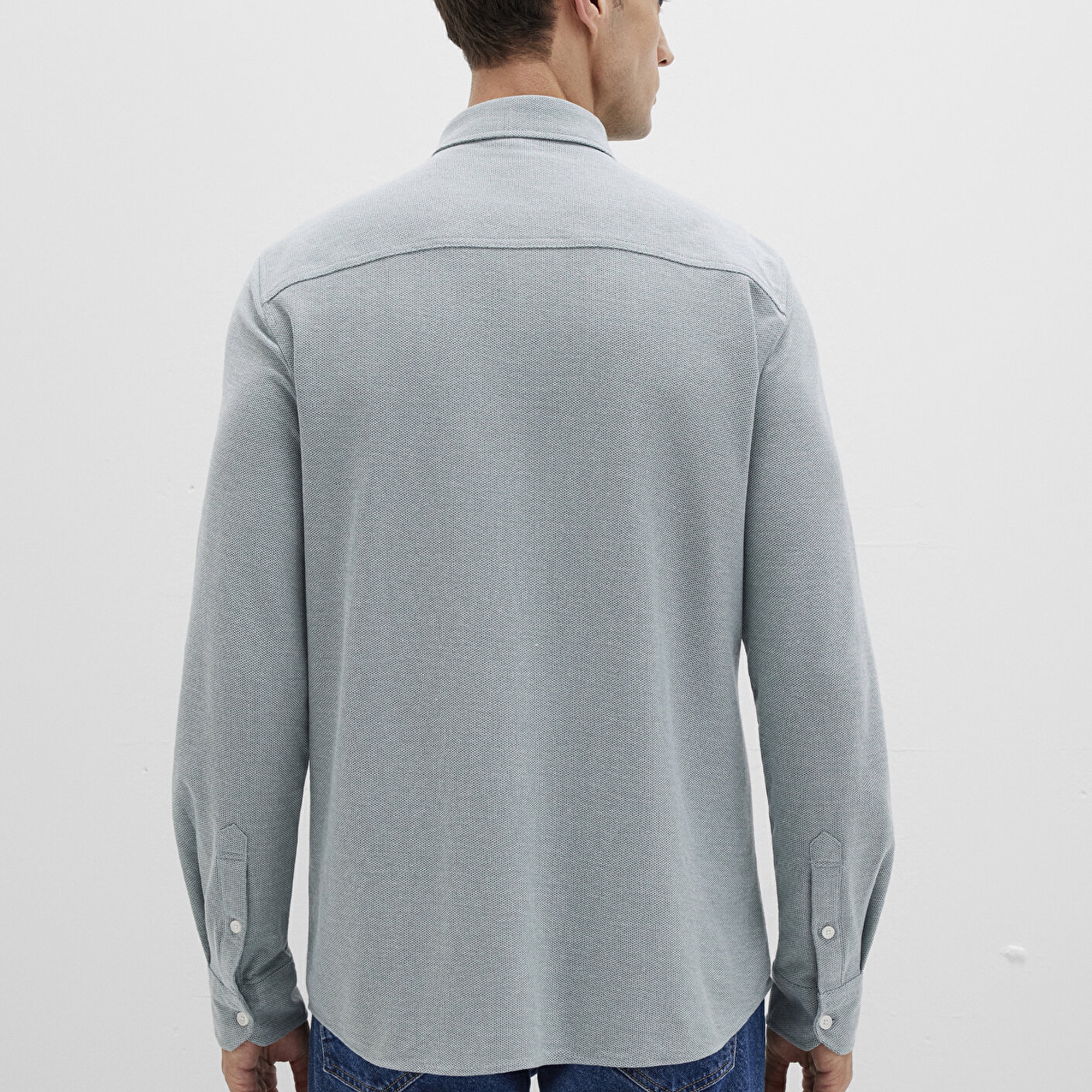 Mavi Gri Gömlek Slim Fit / Dar Kesim 0211513-70131