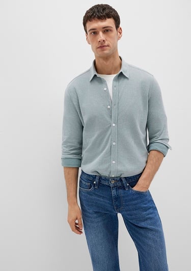  Mavi Gri Gömlek Slim Fit / Dar Kesim 0211513-70131