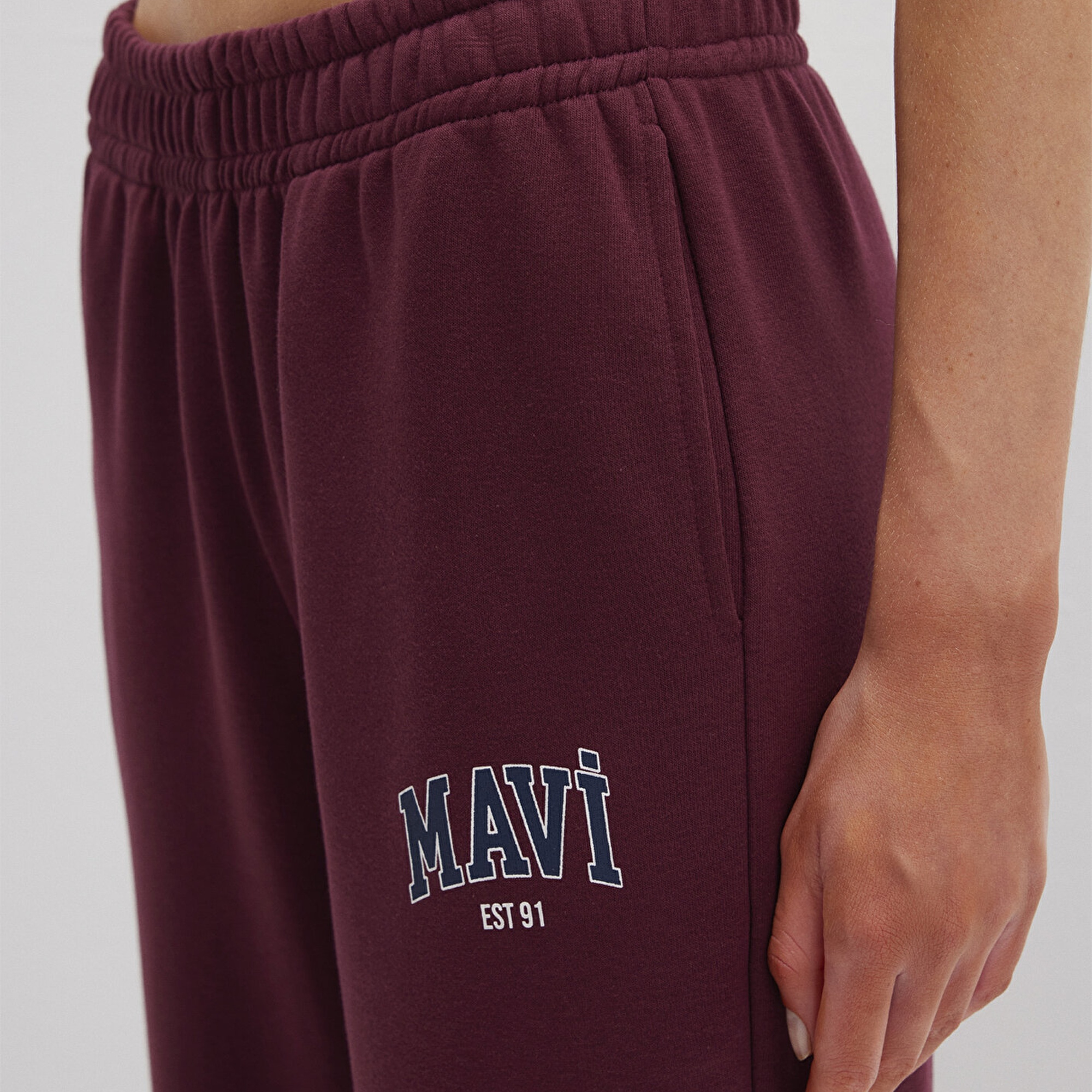 Mavi Mavi Logo Baskılı Bordo Eşofman Altı 1010757-90705