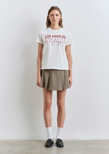  Mavi Baskılı Ekru Tişört Regular Fit / Normal Kesim 1613375-70057