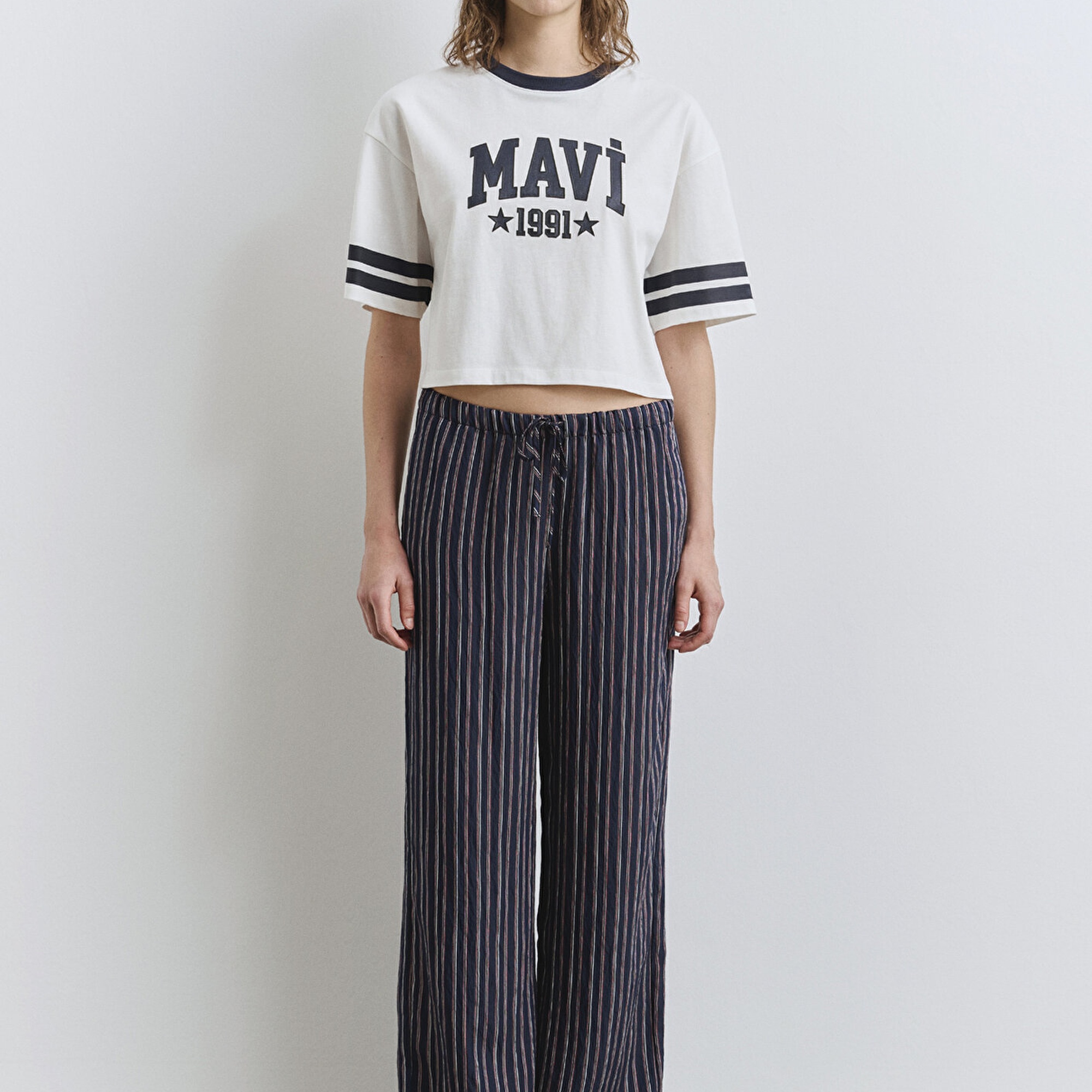 Mavi Mavi Logo Baskılı Beyaz Tişört Regular Fit / Normal Kesim 1613376-70057