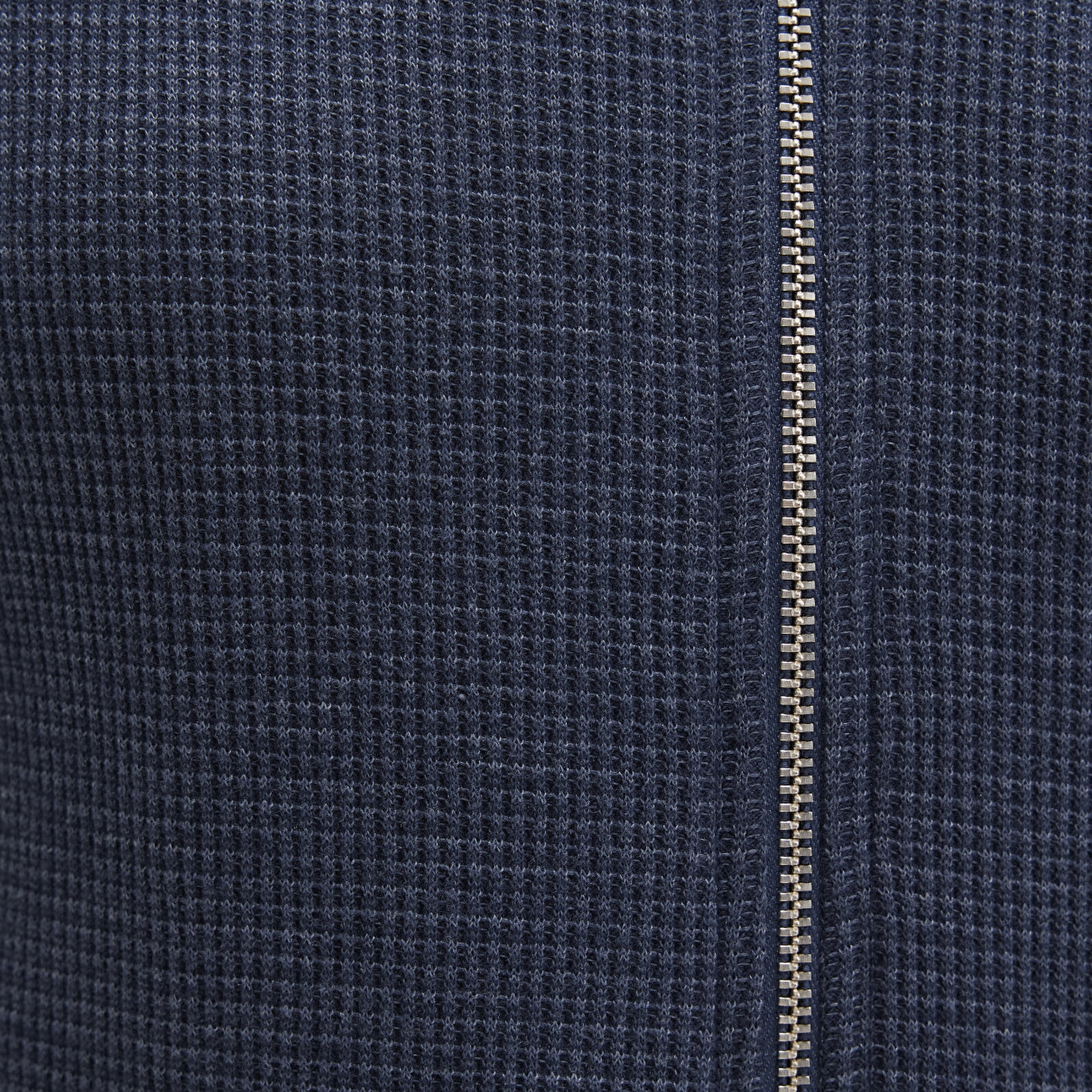 Mavi Fermuarlı Dokulu Lacivert Sweatshirt 1613383-32184