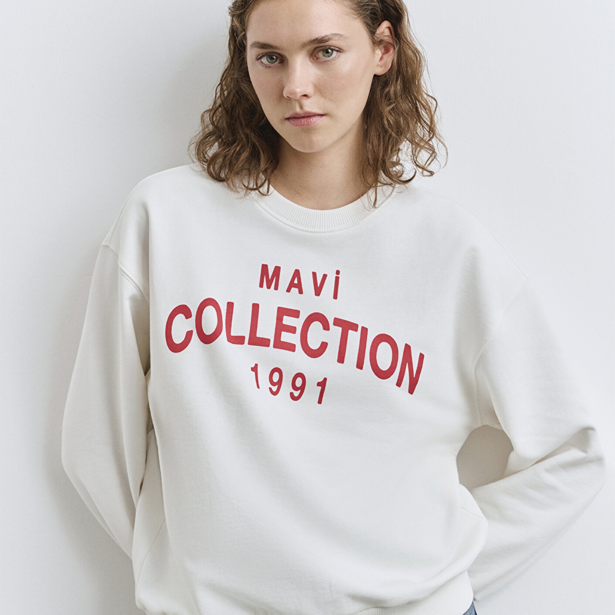 Mavi Ekru Sweatshirt 1S10359-80194