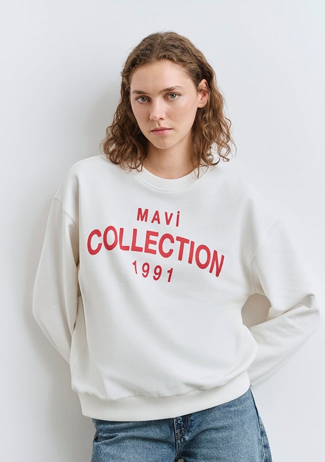  Mavi Ekru Sweatshirt 1S10359-80194