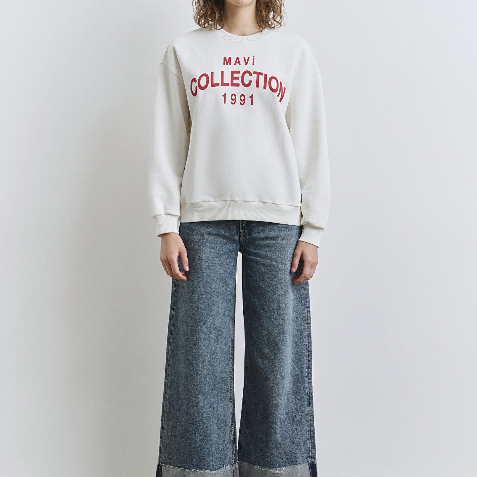 Mavi Ekru Sweatshirt 1S10359-80194