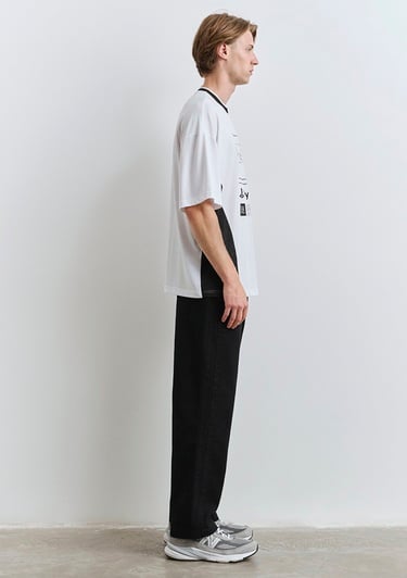  Mavi PlayStation Baskılı Beyaz Tişört Oversize / Geniş Kesim 0612938-620