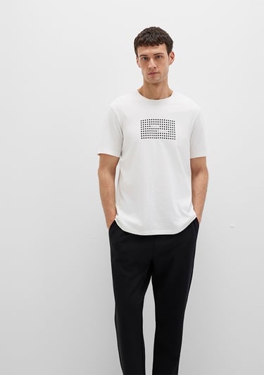  Mavi Mavi Black Baskılı Ekru Tişört Regular Fit / Normal Kesim 0612866-70057