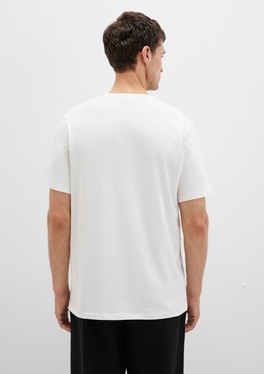  Mavi Mavi Black Baskılı Ekru Tişört Regular Fit / Normal Kesim 0612866-70057