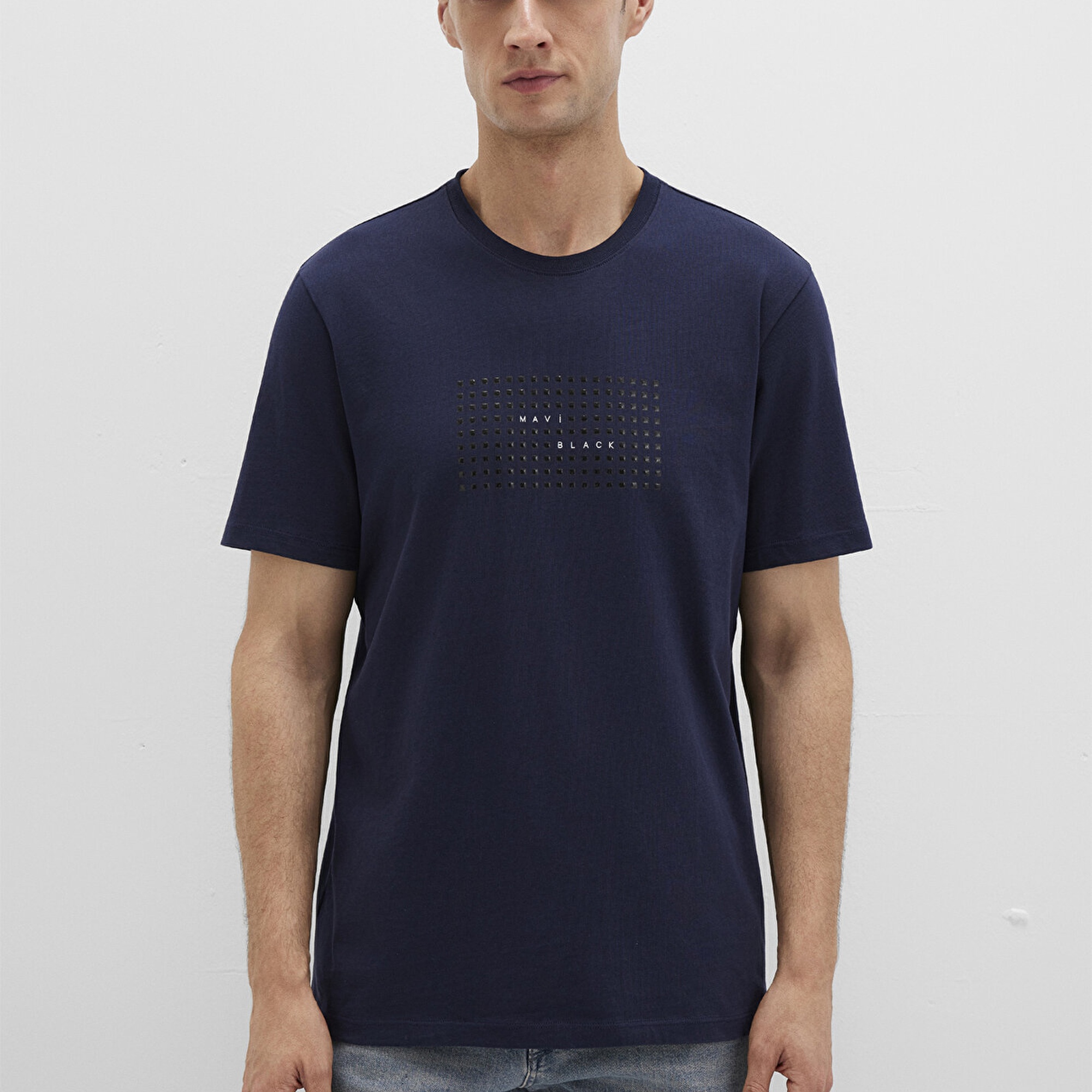 Mavi Mavi Black Baskılı Lacivert Tişört Regular Fit / Normal Kesim 0612866-86415