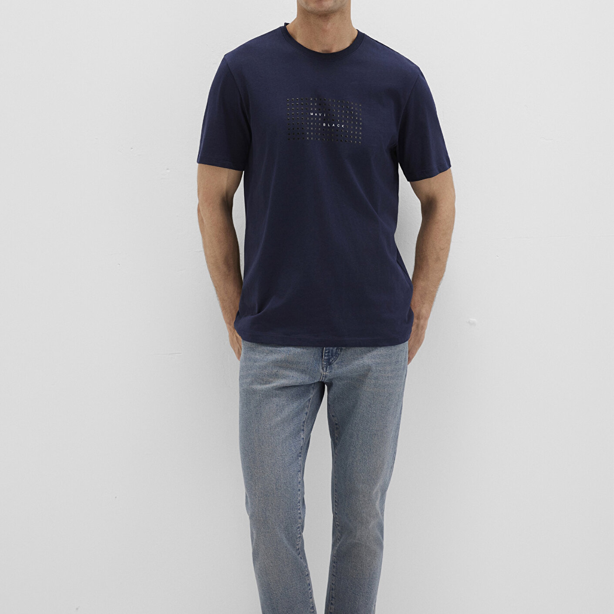 Mavi Mavi Black Baskılı Lacivert Tişört Regular Fit / Normal Kesim 0612866-86415