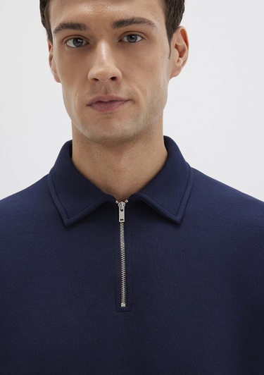  Mavi Yarı Fermuarlı Lacivert Sweatshirt 0S10414-86415