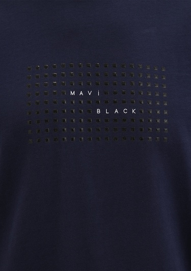  Mavi Mavi Black Baskılı Lacivert Tişört Regular Fit / Normal Kesim 0612866-86415