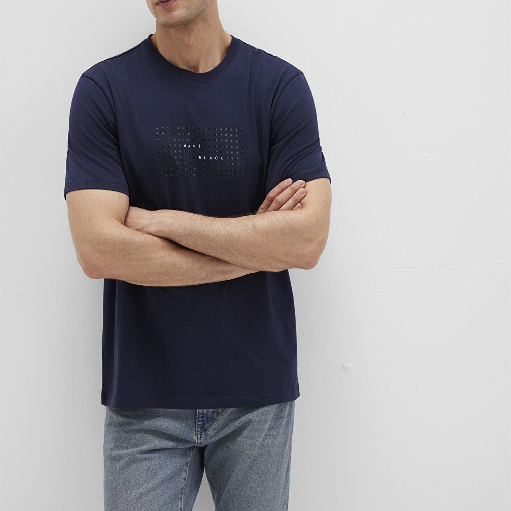 Mavi Mavi Black Baskılı Lacivert Tişört Regular Fit / Normal Kesim 0612866-86415