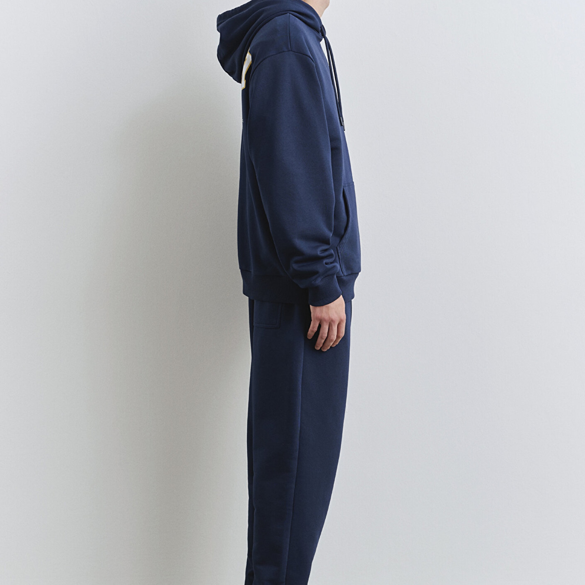 Mavi Sırt Baskılı Kapüşonlu Lacivert Sweatshirt 0S10375-89353