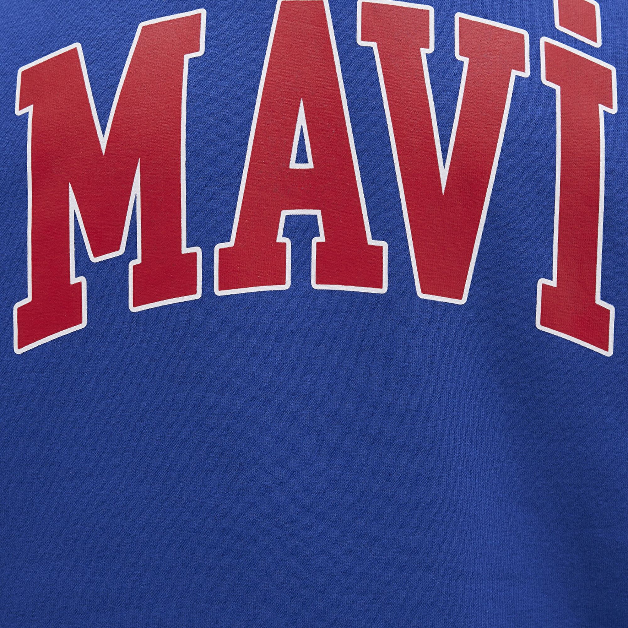 Mavi Mavi Logo Baskılı Kapüşonlu Mavi Sweatshirt 067149-70907