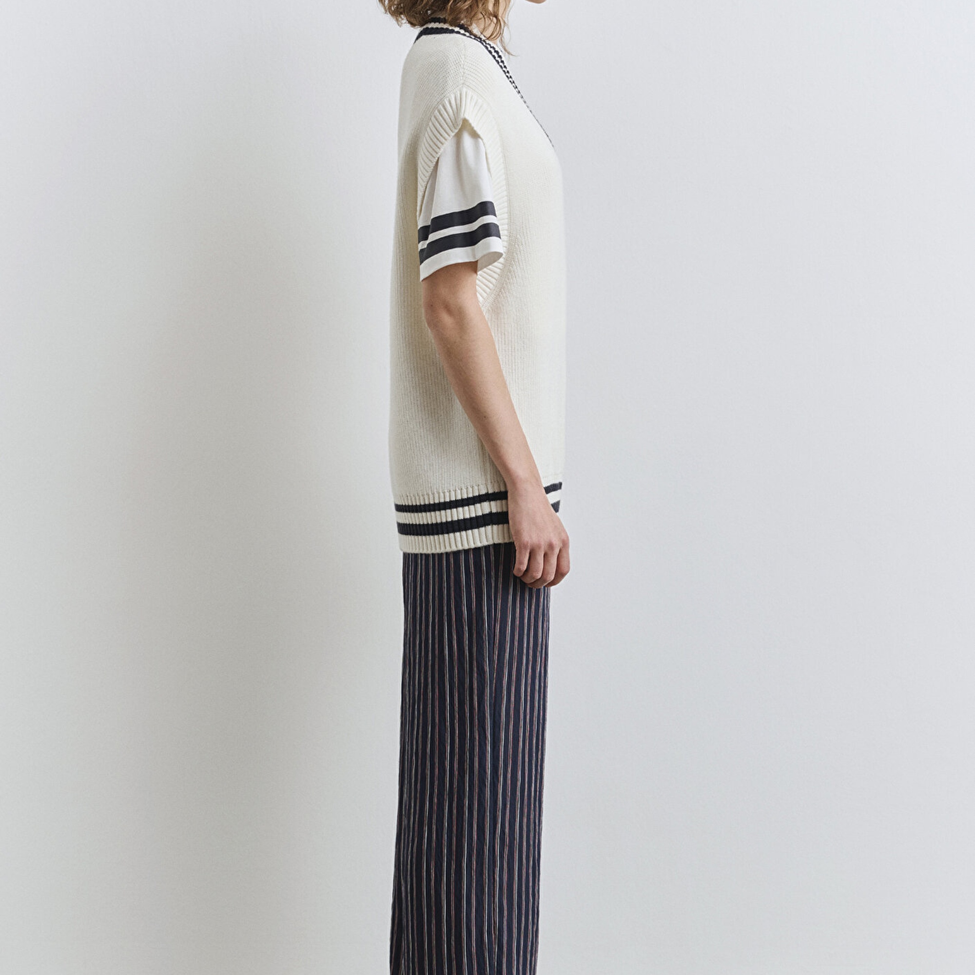 Mavi Ekru Süveter Loose Fit / Bol Rahat Kesim 1710706-70057