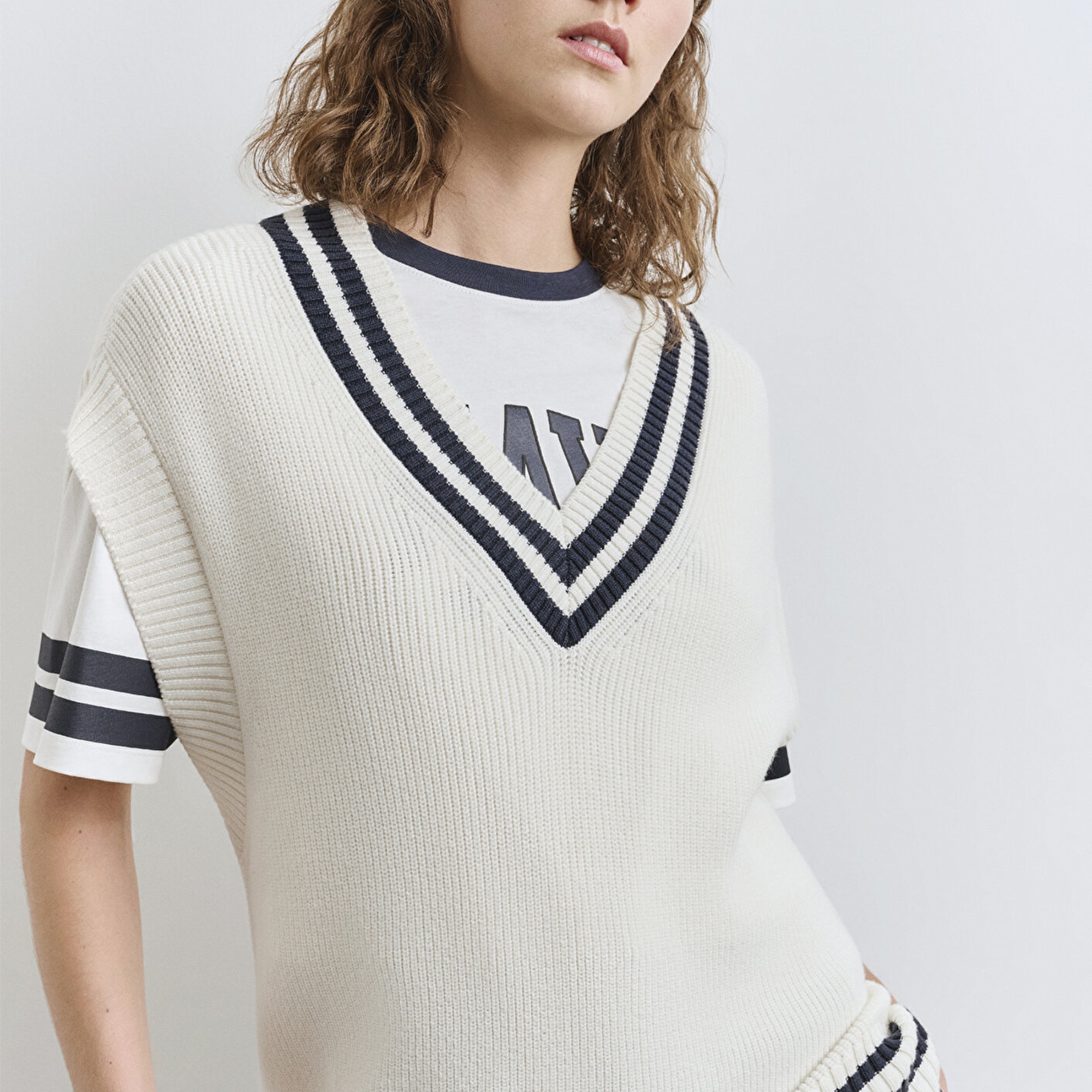 Mavi Ekru Süveter Loose Fit / Bol Rahat Kesim 1710706-70057