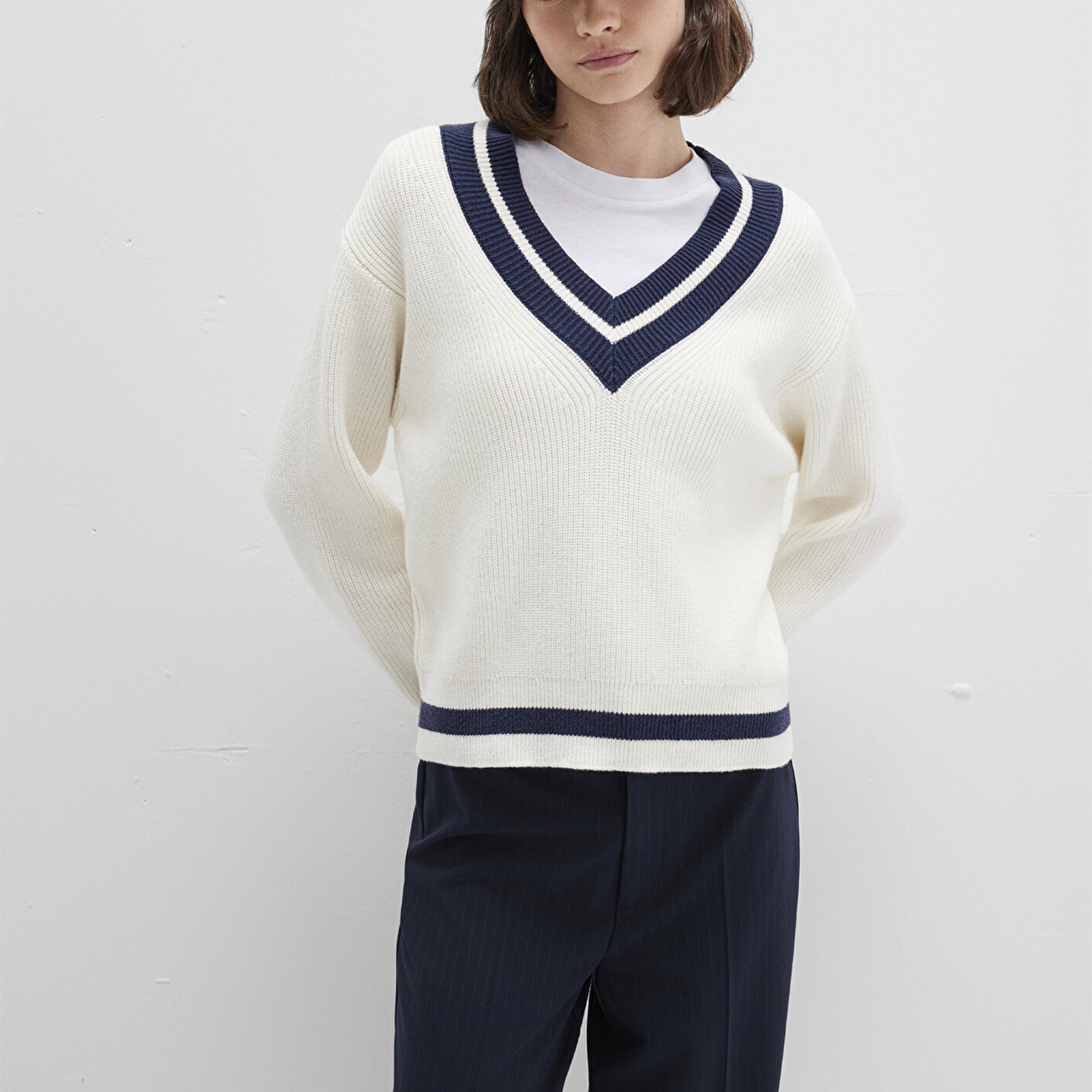 Mavi Ekru Kazak Regular Fit / Normal Kesim 1710705-70057