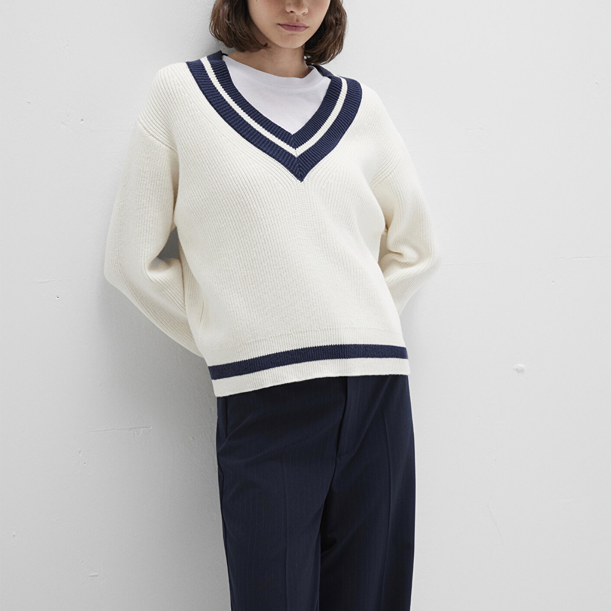 Mavi Ekru Kazak Regular Fit / Normal Kesim 1710705-70057