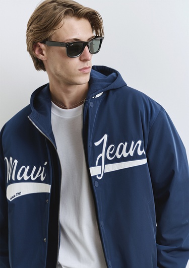  Mavi Mavi Jeans Baskılı Lacivert Kolej Ceket 0110624-89353