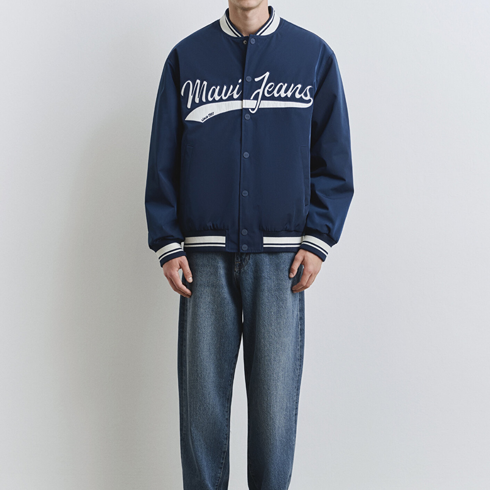 Mavi Mavi Jeans Baskılı Lacivert Kolej Ceket 0110624-89353