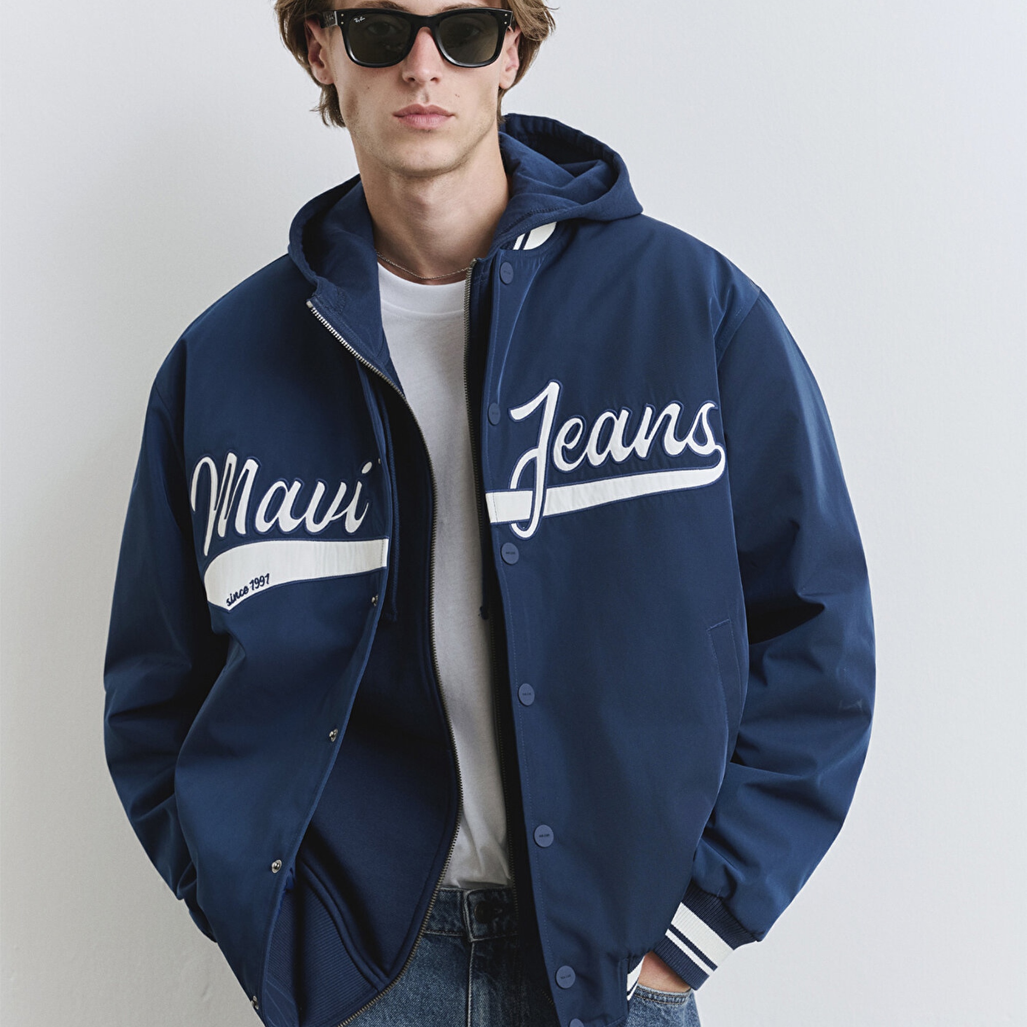 Mavi Mavi Jeans Baskılı Lacivert Kolej Ceket 0110624-89353