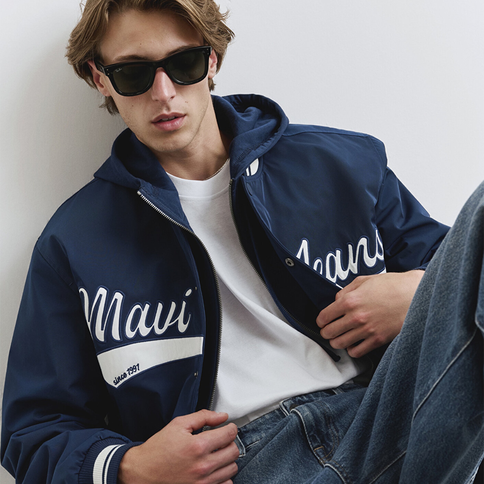 Mavi Mavi Jeans Baskılı Lacivert Kolej Ceket 0110624-89353