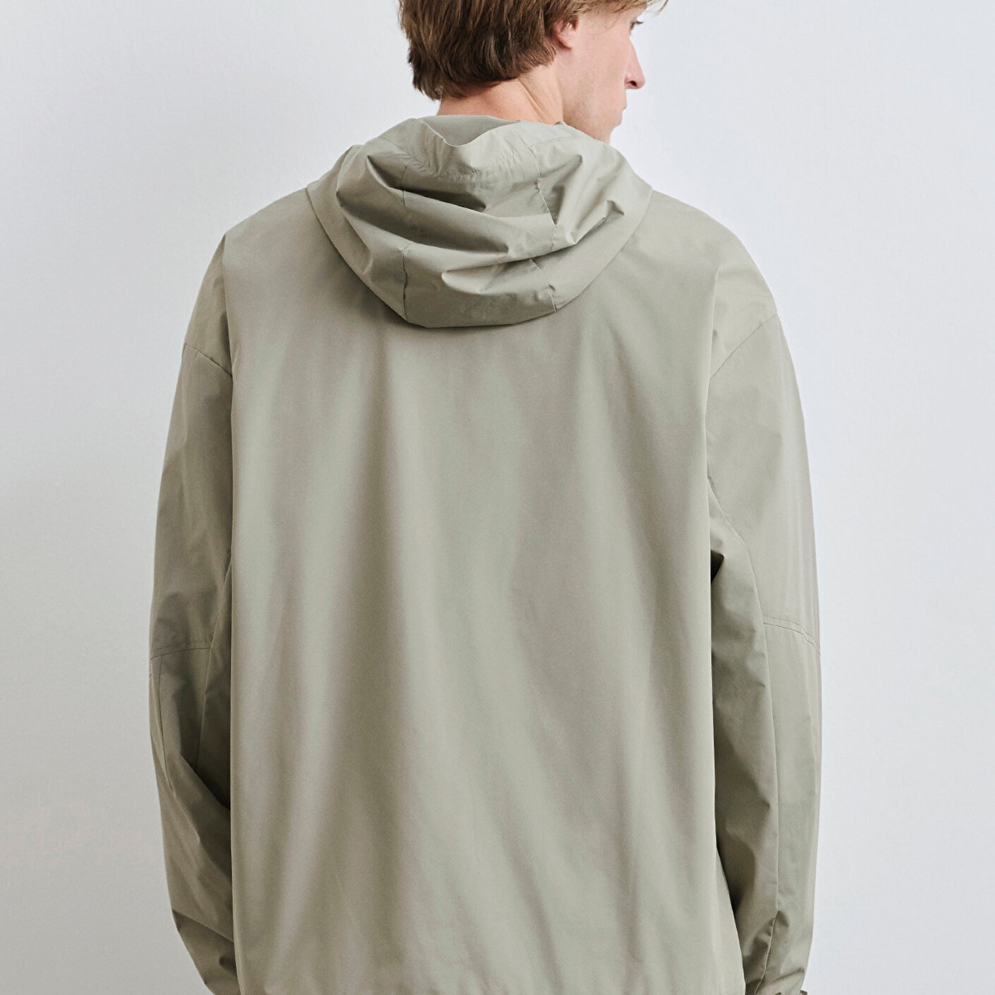 Mavi Kapüşonlu Yeşil Ceket Loose Fit / Bol Rahat Kesim 0110551-71484