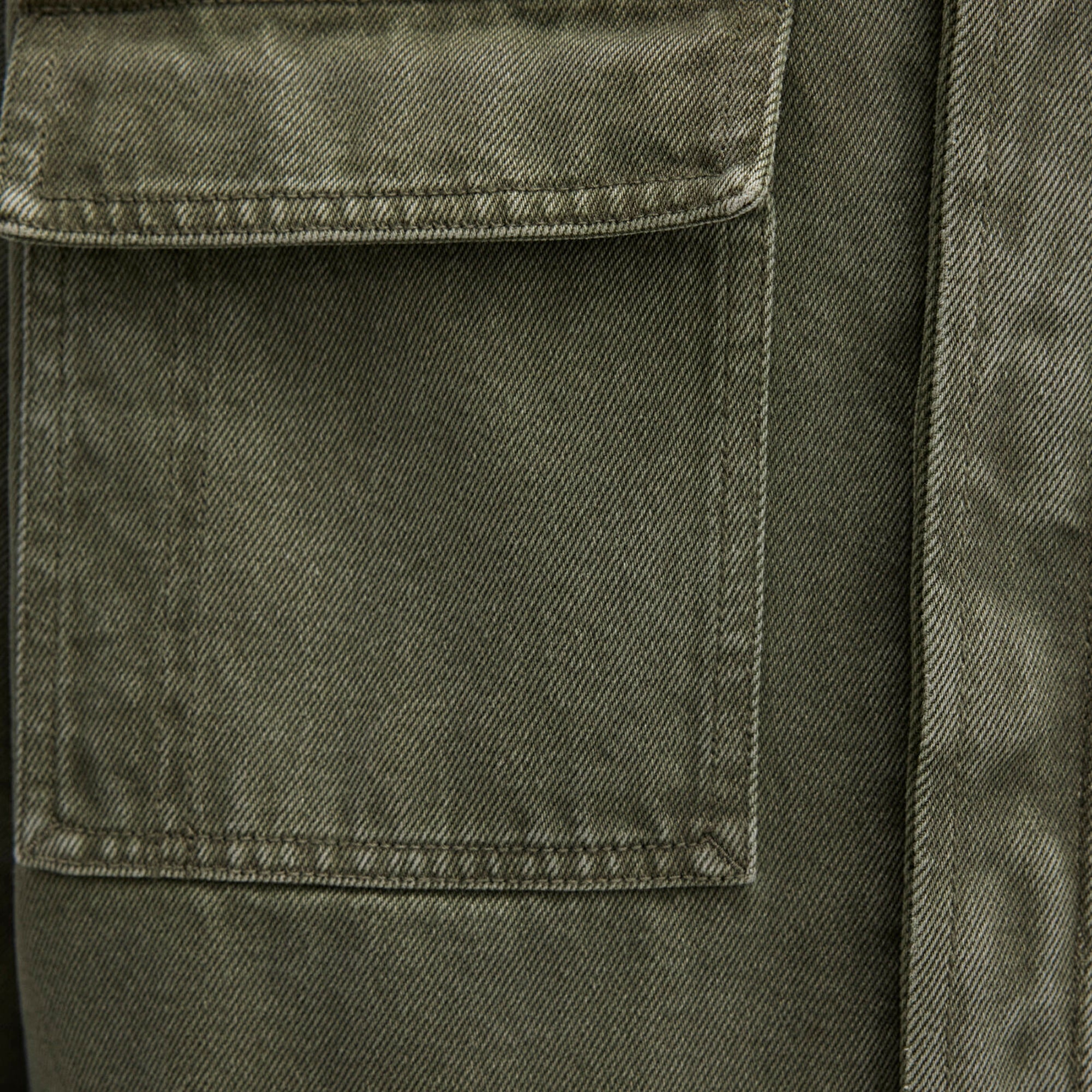 Mavi Cep Detaylı Haki Ceket Loose Fit / Bol Rahat Kesim 0110510-71581