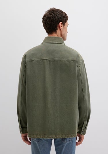  Mavi Cep Detaylı Haki Ceket Loose Fit / Bol Rahat Kesim 0110510-71581