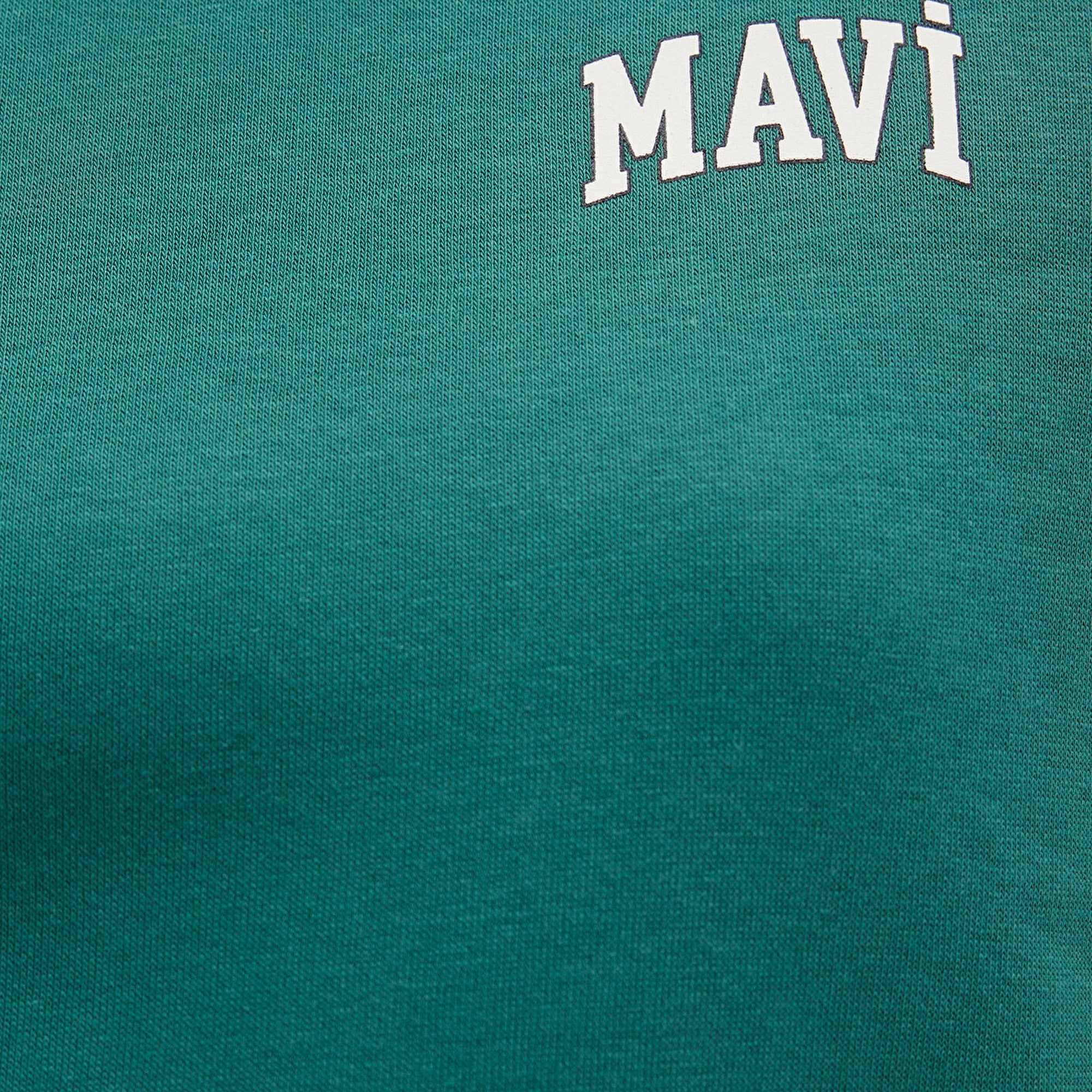 Mavi Mavi Logo Baskılı Yeşil Crop Sweatshirt 1611601-71874