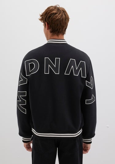  Mavi MV DNM Baskılı Bomber Ceket 0110214-71379