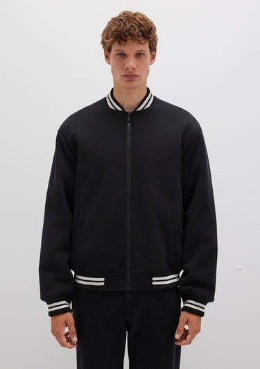  Mavi MV DNM Baskılı Bomber Ceket 0110214-71379