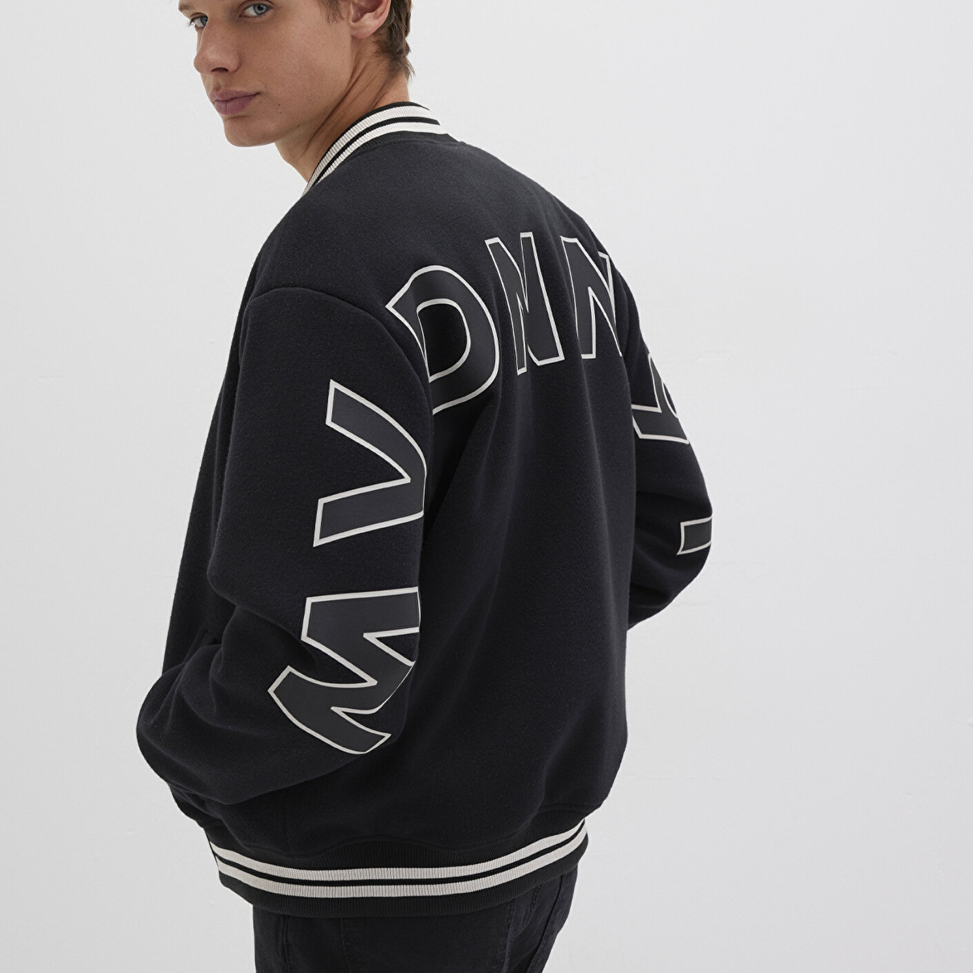 Mavi MV DNM Baskılı Bomber Ceket 0110214-71379