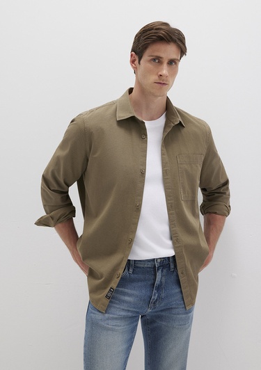  Mavi Haki Gömlek Regular Fit / Normal Kesim 0211658-71816