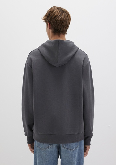  Mavi MVJNS Logo Baskılı Kapüşonlu Antrasit Sweatshirt 0611786-80106