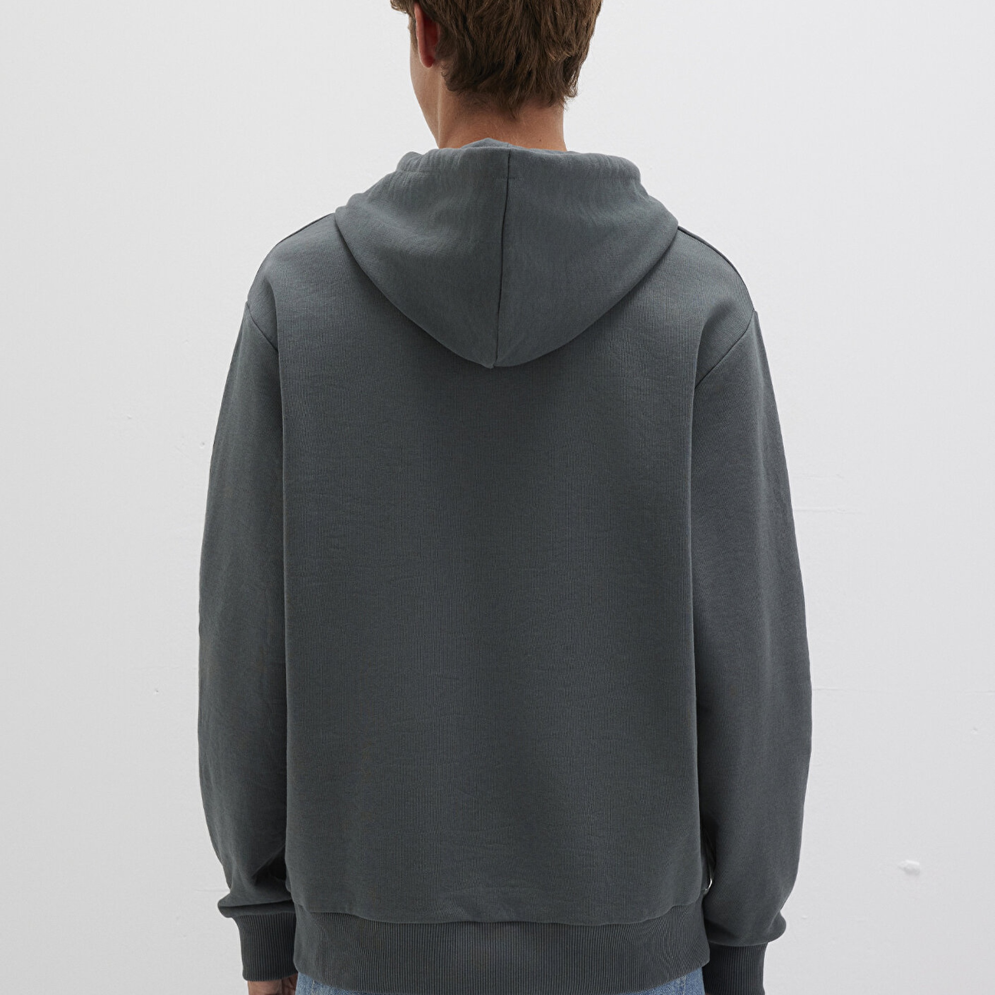 Mavi MVJNS Logo Baskılı Kapüşonlu Yeşil Sweatshirt 0611786-71598