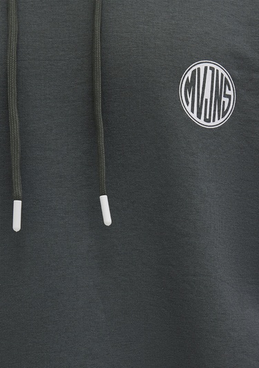  Mavi MVJNS Logo Baskılı Kapüşonlu Yeşil Sweatshirt 0611786-71598