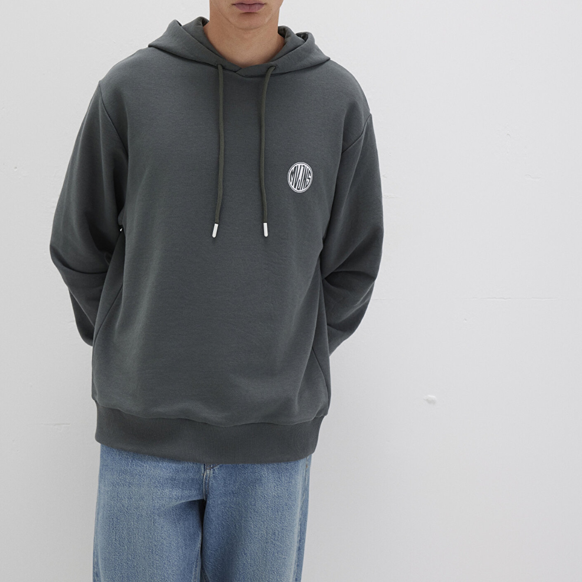 Mavi MVJNS Logo Baskılı Kapüşonlu Yeşil Sweatshirt 0611786-71598