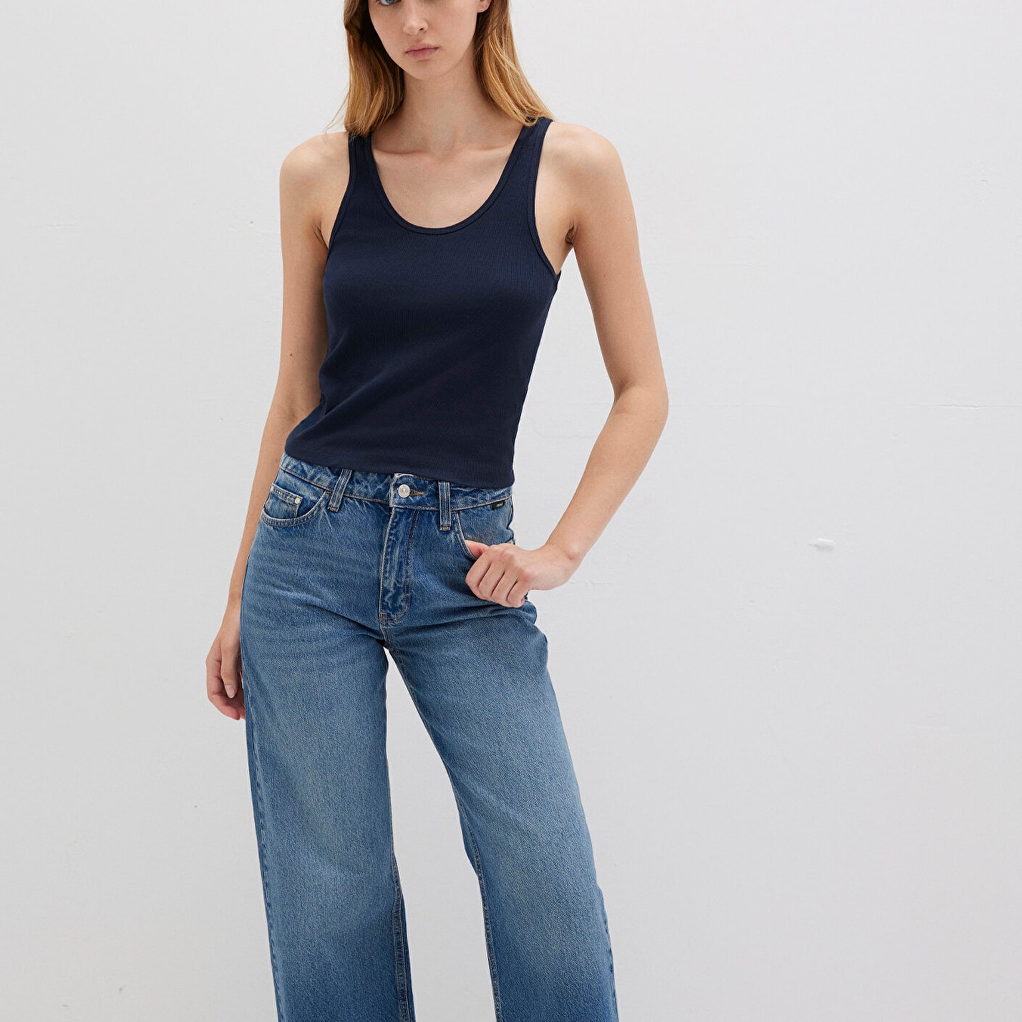 Mavi Lacivert Atlet Fitted / Vücuda Oturan Kesim 1613566-82318