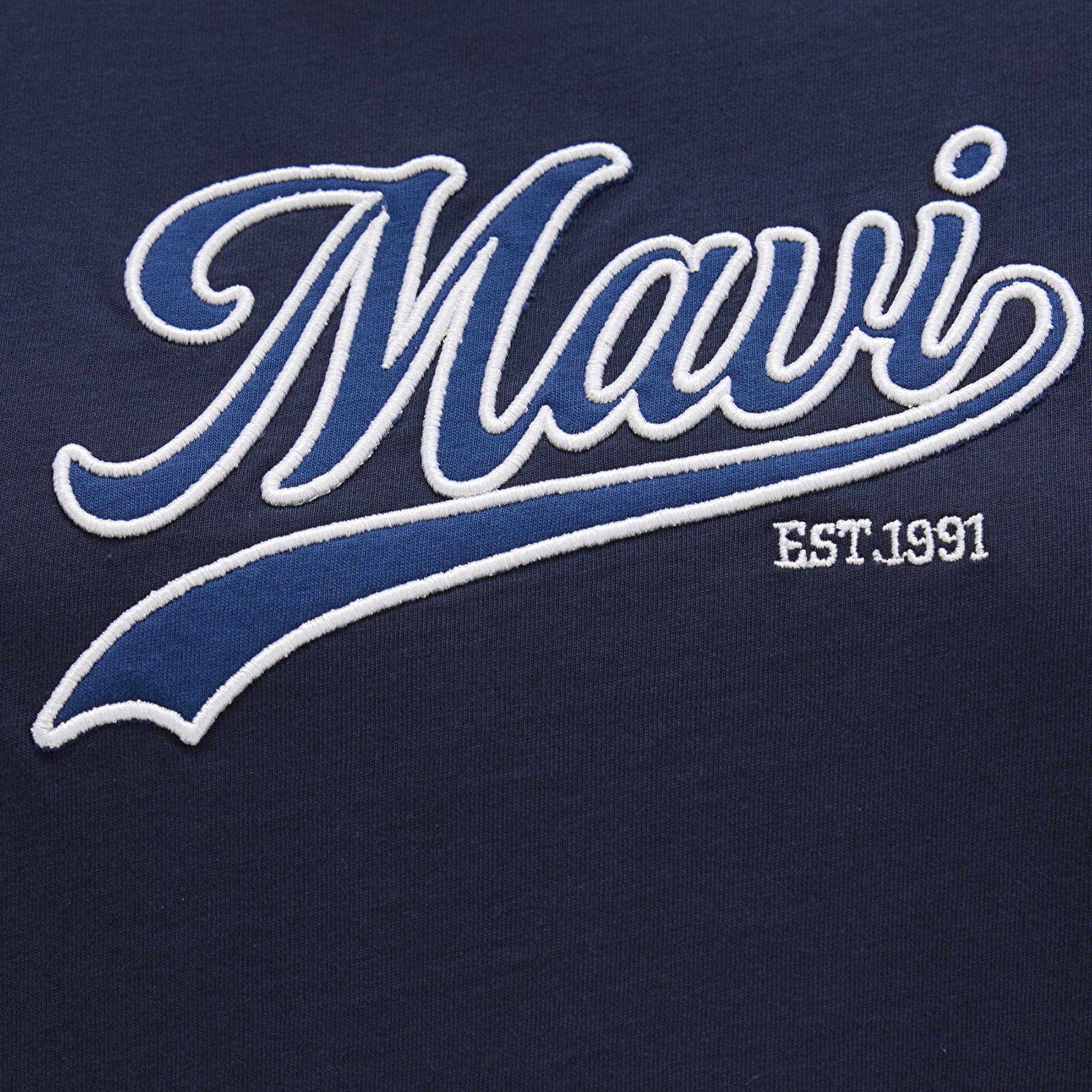 Mavi Mavi Logo Baskılı Lacivert Tişört Regular Fit / Normal Kesim 1613565-82318