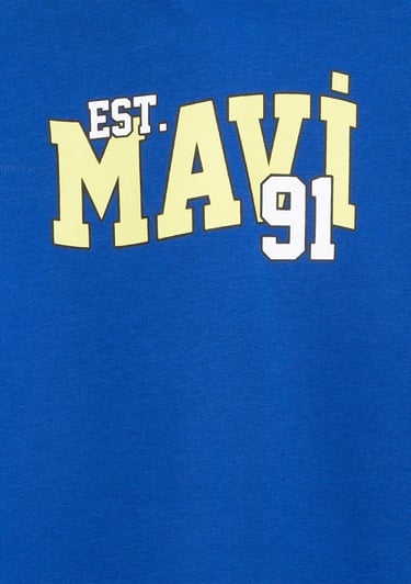  Mavi Mavi Baskılı Mavi Sweatshirt 6S10139-70576