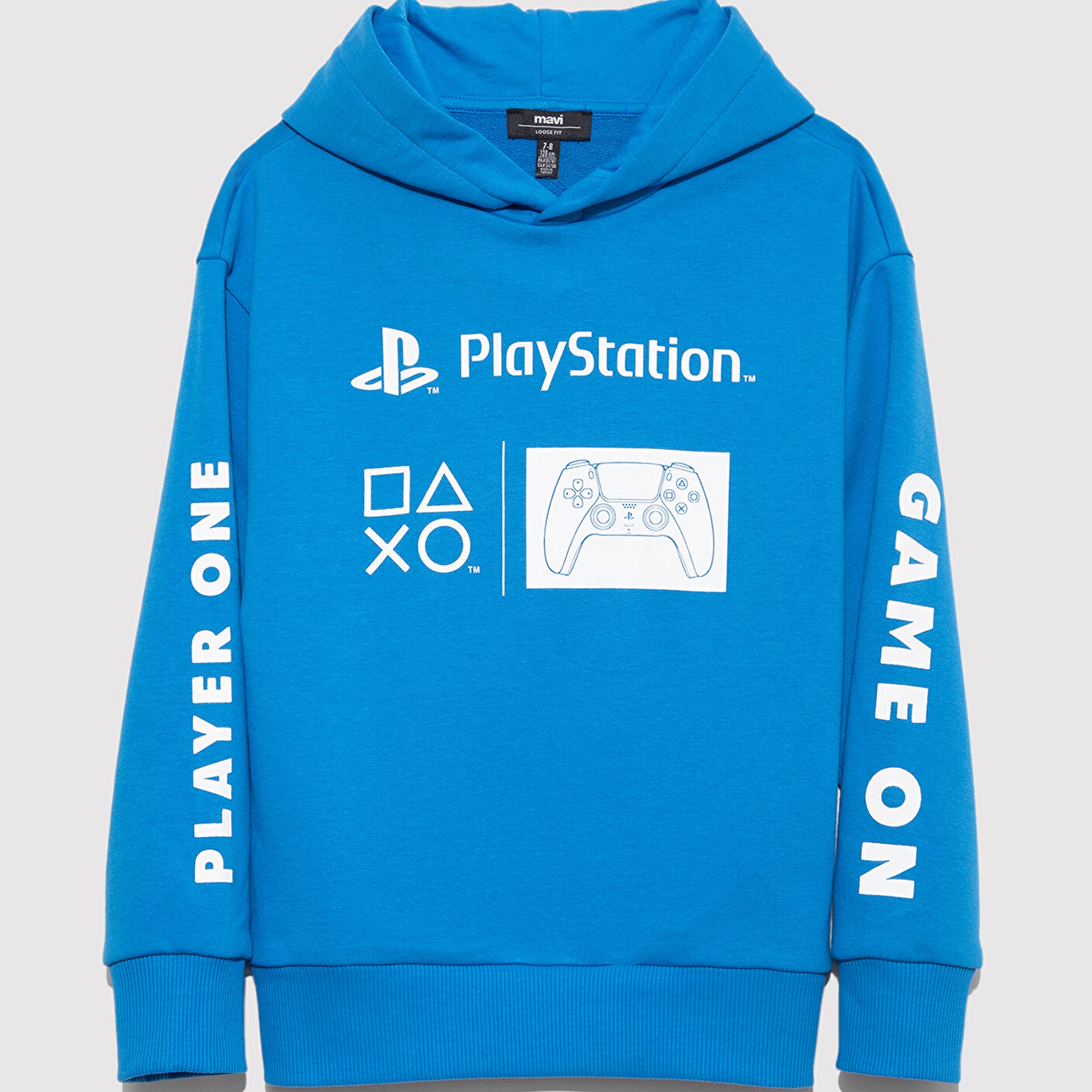 Mavi Playstation Baskılı Mavi Sweatshirt 6S10131-70772