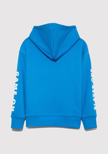  Mavi Playstation Baskılı Mavi Sweatshirt 6S10131-70772