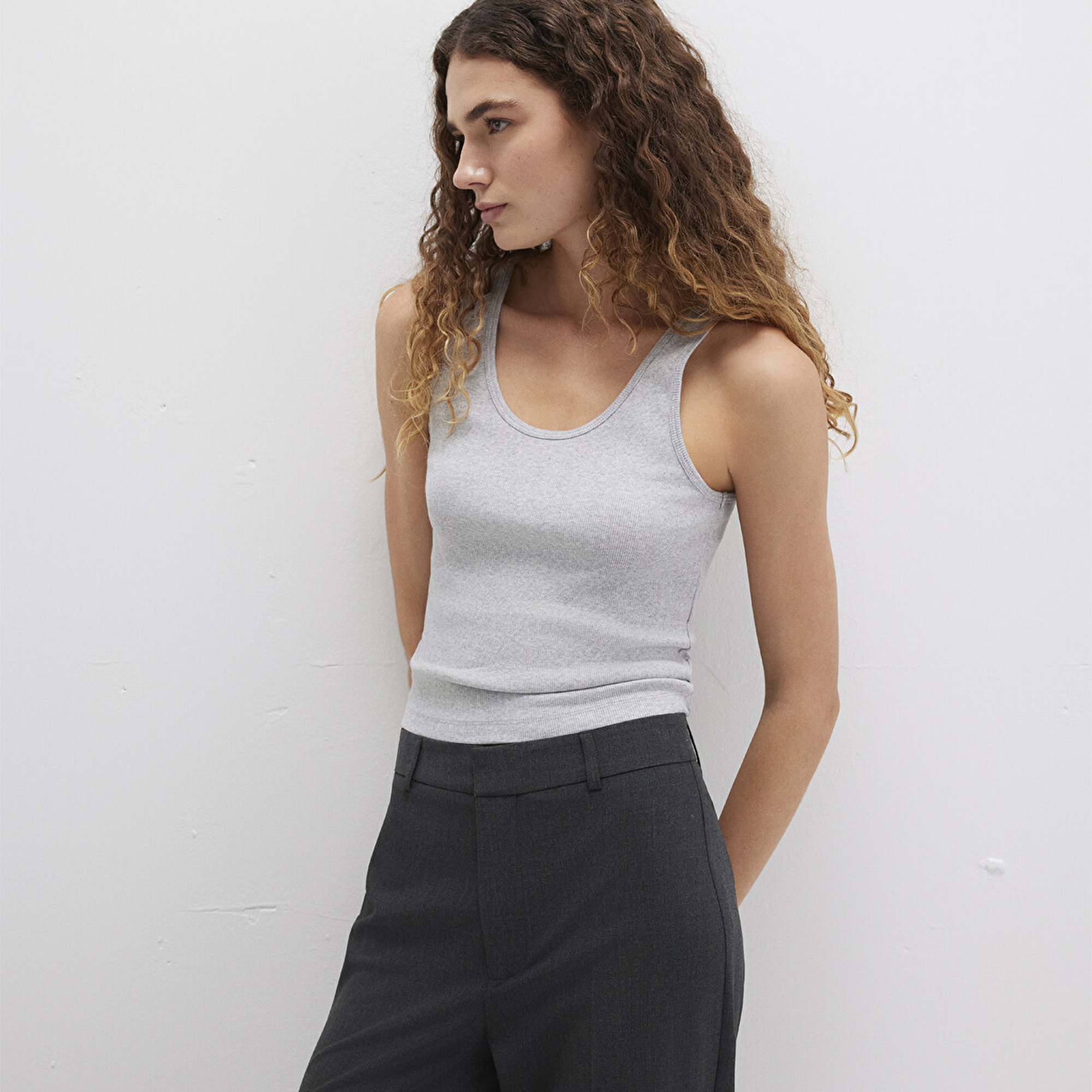 Mavi Gri Atlet Fitted / Vücuda Oturan Kesim 1613566-83096