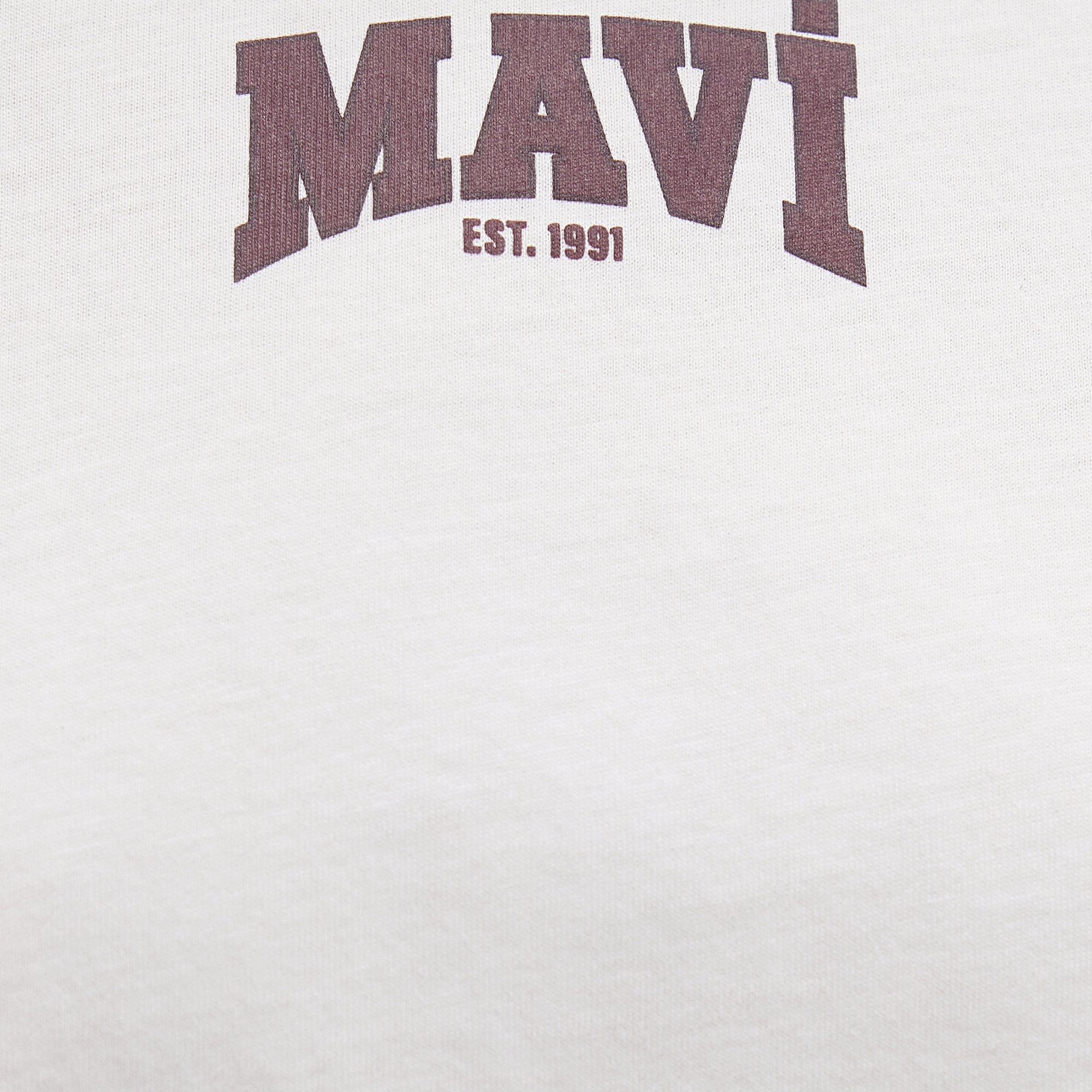 Mavi Mavi Logo Baskılı Ekru Crop Tişört Crop / Kısa Kesim 1613411-70057