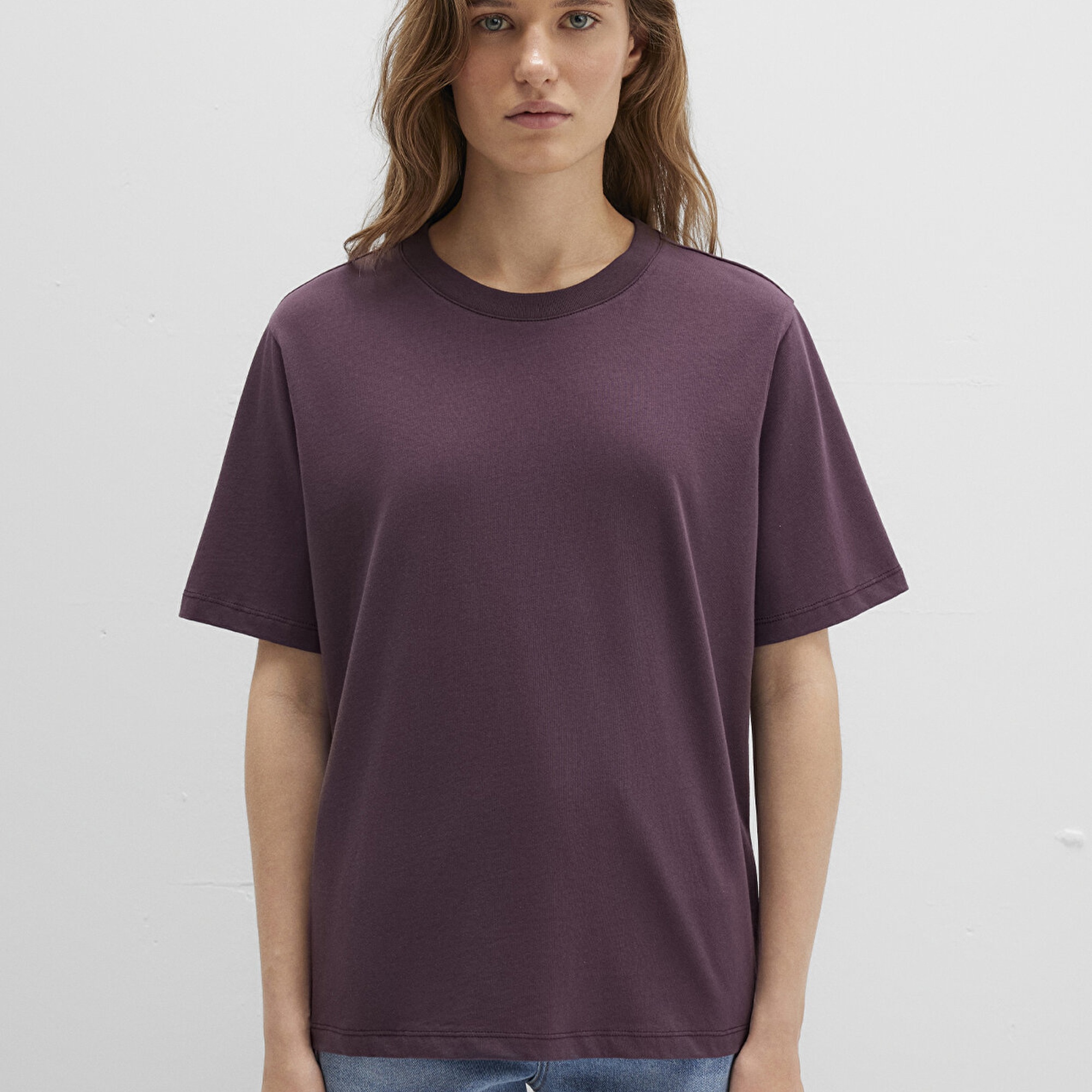 Mavi Bordo Basic Tişört Regular Fit / Normal Kesim 1600955-70434